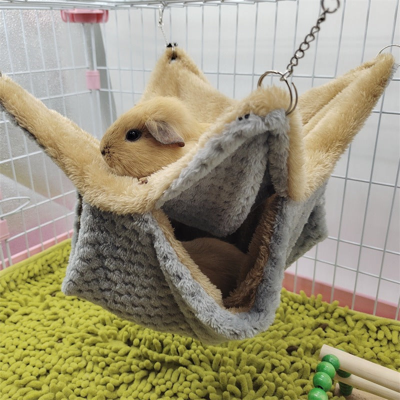 Honeyglider Double Layer Velvet Hammock Guinea Pig Chipmunk Squirrel Autumn And Winter Warm Hamster Hammock