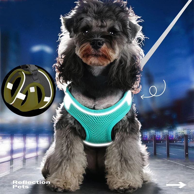 No Pull Pet Reflective Oxford Vest Soft Breathable Mesh Padded No Pull Dog Harness Set for cute puppy dog pet harness for dogs