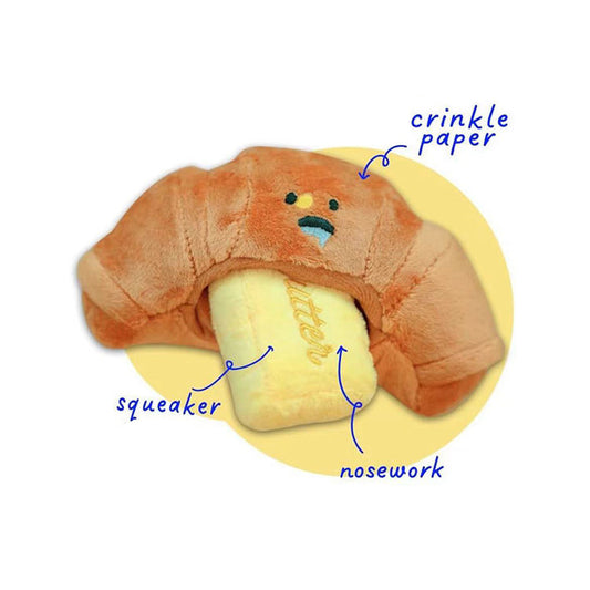 New Ins Croissants Hidden Food Sniffing Toys Pet Dog Vocal Plush Toys