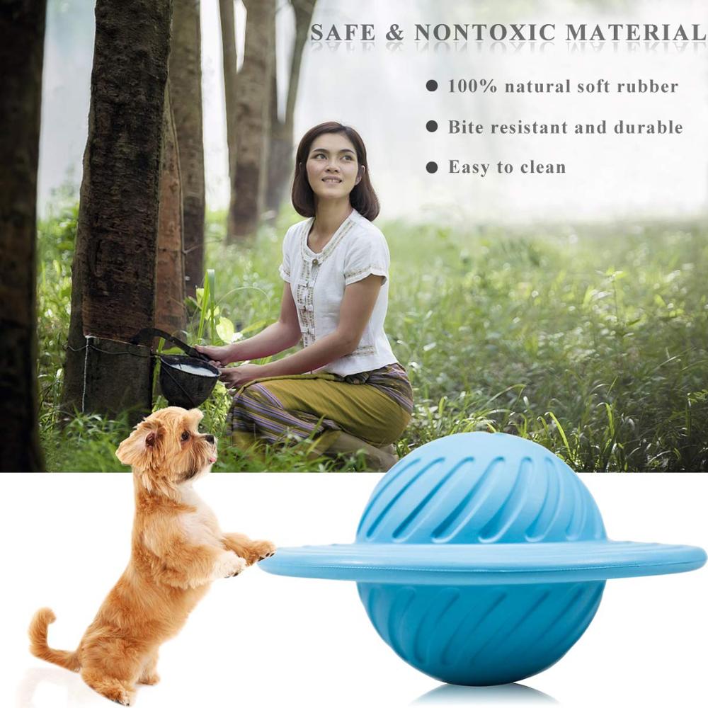 New Dog Toy Ball Pet Supplies Tooth Grinding Toy Natural Rubber Frisbee Cat and Dog Toy Food Leakage Device