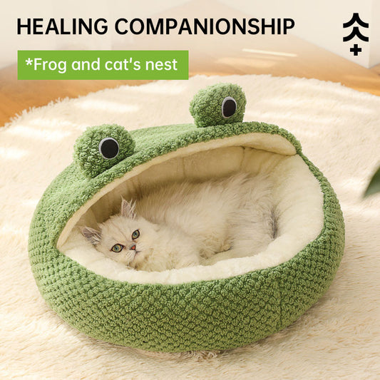 Pet Nest Small Frog Series Cat Nest Warm Dog Nest Autumn and Winter House Nest