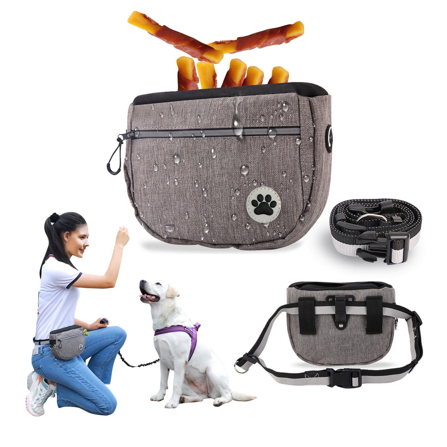 Pet Snack Bag Walking Dog Artifact Pet Training Pockets Outing Dog Training Snack Bag