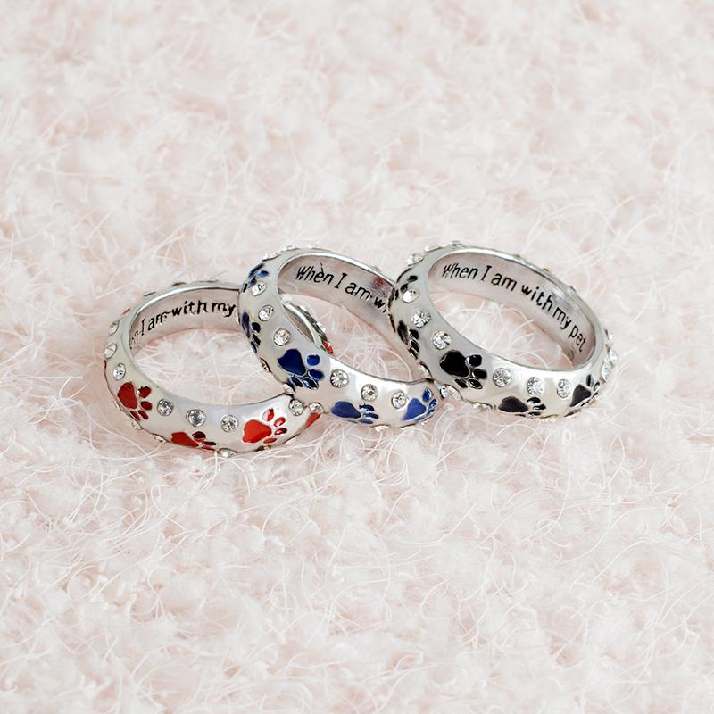 Pet Dog paw Simple Jewelry Ring