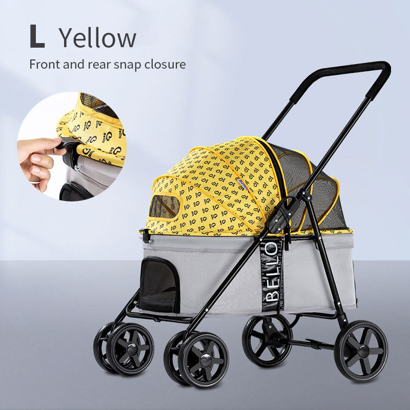 Pet Stroller Dog Stroller Pet Car Dog Lightweight Foldable Dog Walking Corgi Out