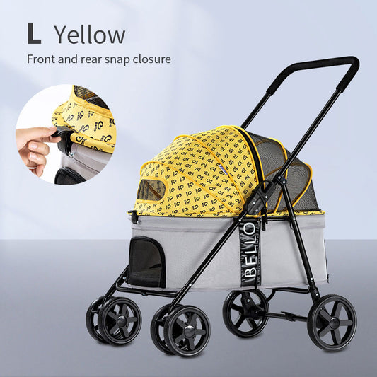 Pet Stroller Dog Stroller Pet Car Dog Lightweight Foldable Dog Walking Corgi Out