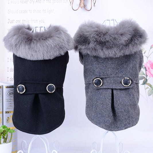 Pet Supplies Clothes Classic Nizi Fur Collar Dog Clothing Coat