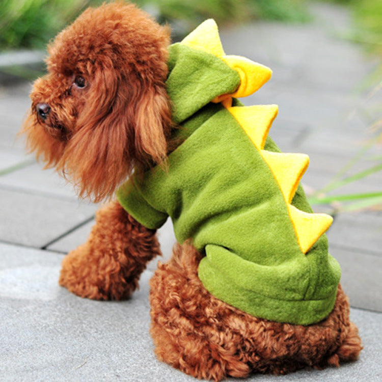 Classic Pet Halloween Clothes Fashion Dinosaur Shaped Dog Transformation Dress Pet Clothes