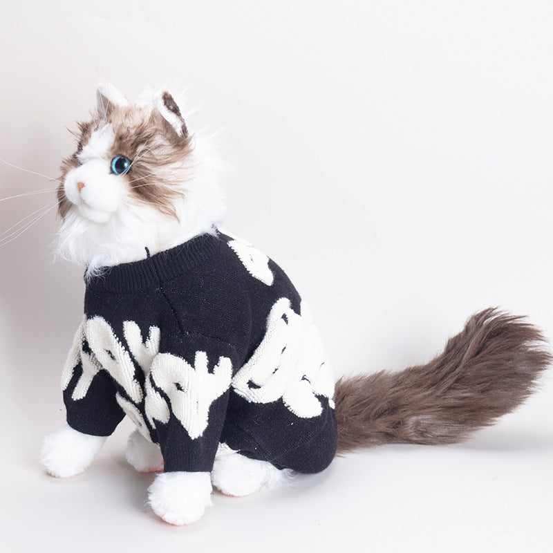 Pet Fashion Brand Sweater Small Dog Cute Cat Dog Clothes Autumn and Winter