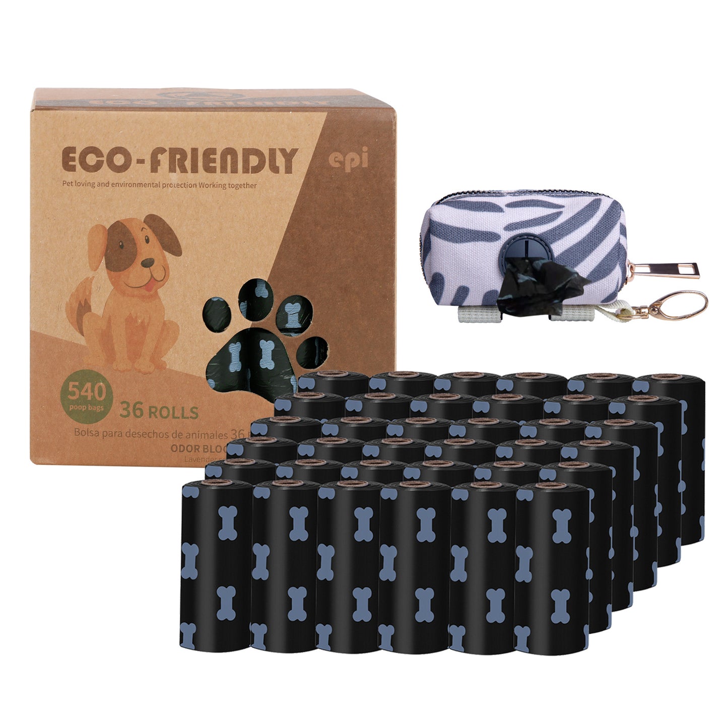 EPI Degradable Poop Bag Dog Goes Out To Pick Up Poop Bag Dispenser Boxed Poop Bag Pet Garbage Bag