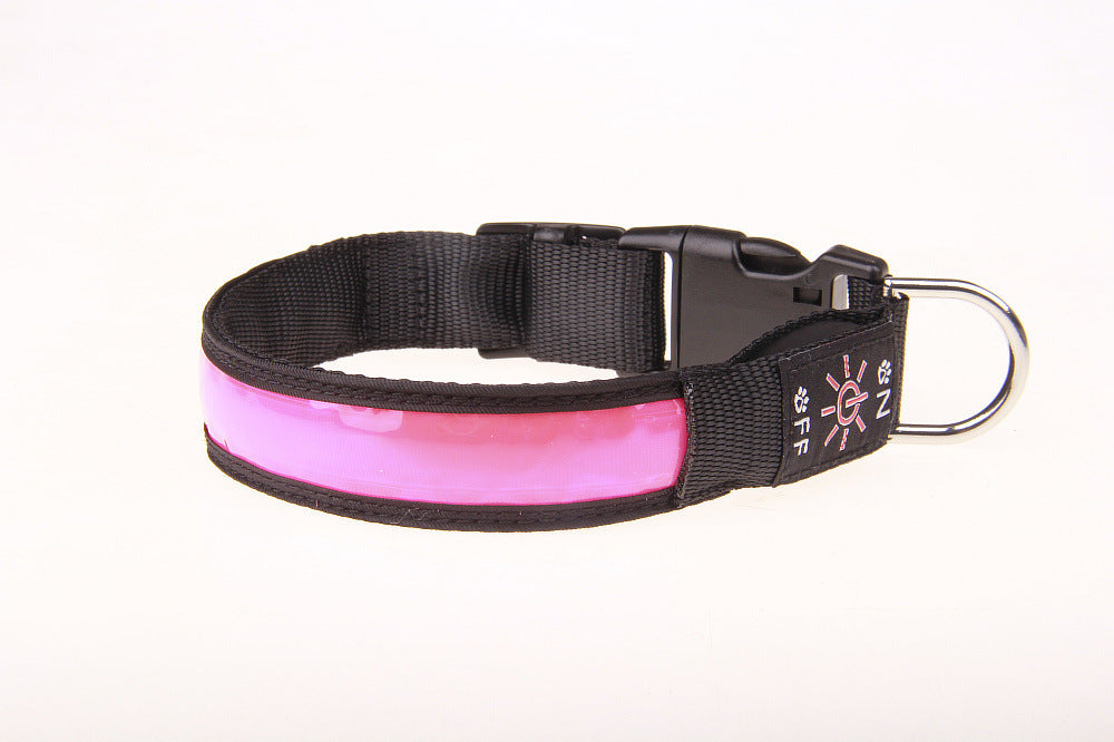 Usb Reflective Leather Luminous Collar Led Lattice Arm With Collar Reflective Lattice Dog Collar Collar Collar Collar Sleeve Can