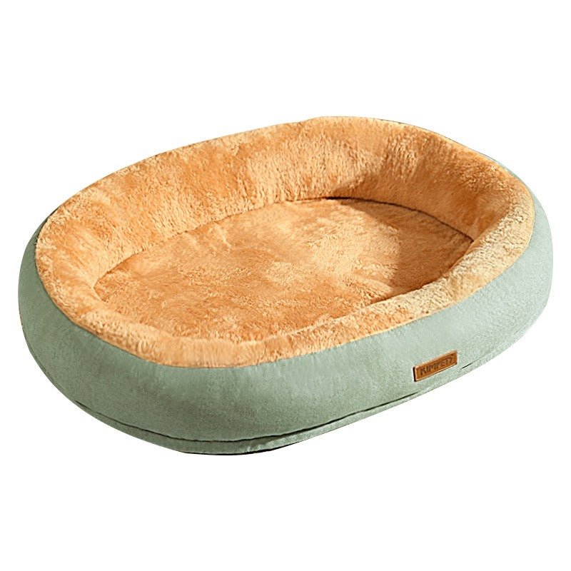 New Pet Kennel Oval Cat Kennel Dog Kennel Warm Cat Bed Plush Kennel Bite Resistant Non-Stick Pet Products Dog Mat