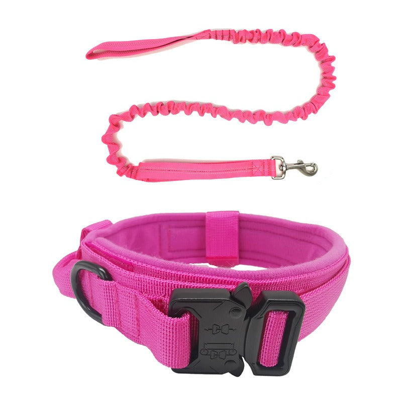 Tactical Dog Collar Thickened, Thick, and Strong Medium to Large Dog Neck Collar Golden Hair De Mu Traction Rope Chain