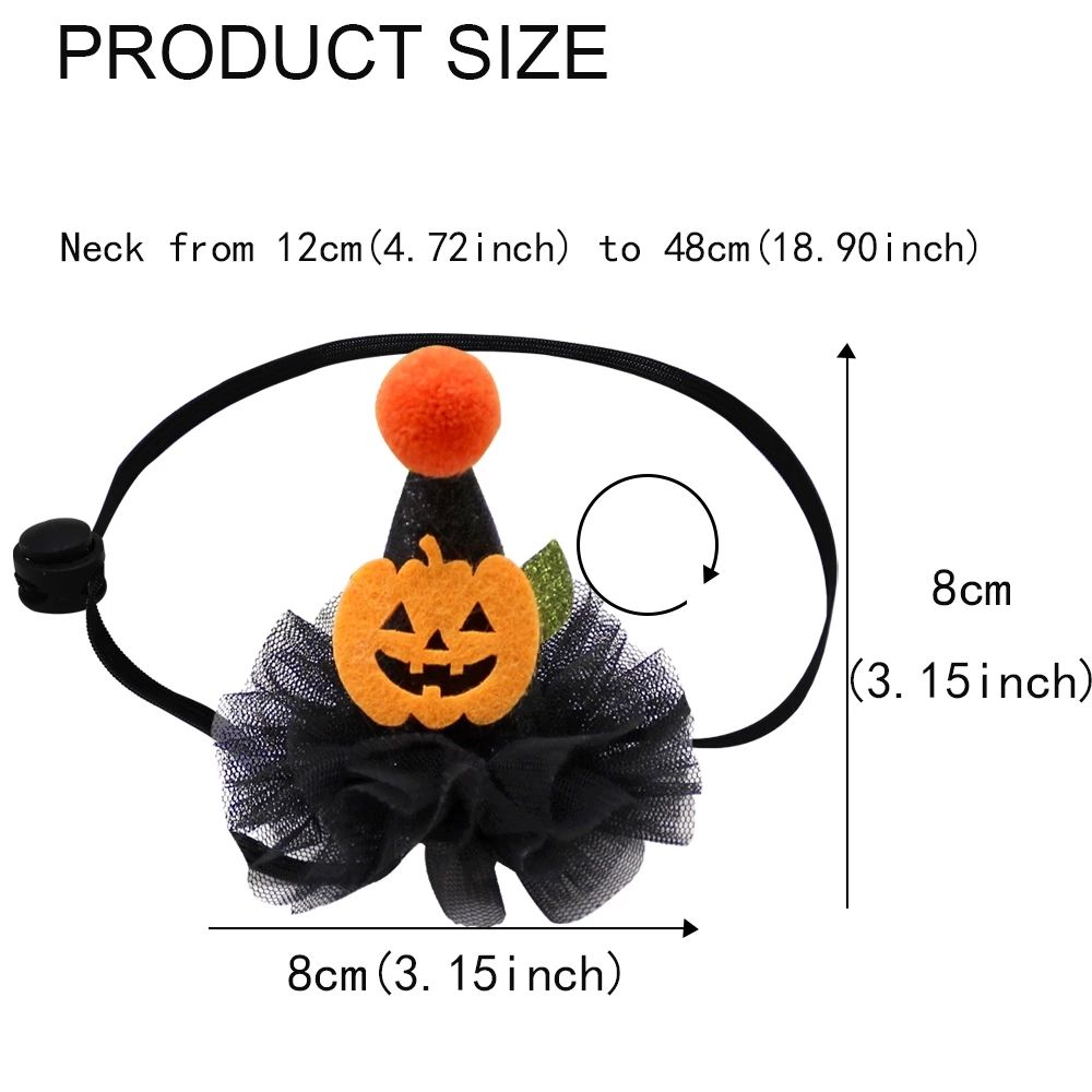 Halloween Spider Web Witch Hat Elastic Hair with Pet Supplies Dog Cat Pumpkin Bat Hat Hair Accessories