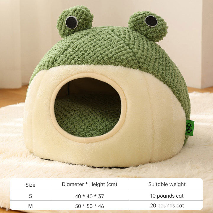 Pet Nest Small Frog Series Cat Nest Warm Dog Nest Autumn and Winter House Nest