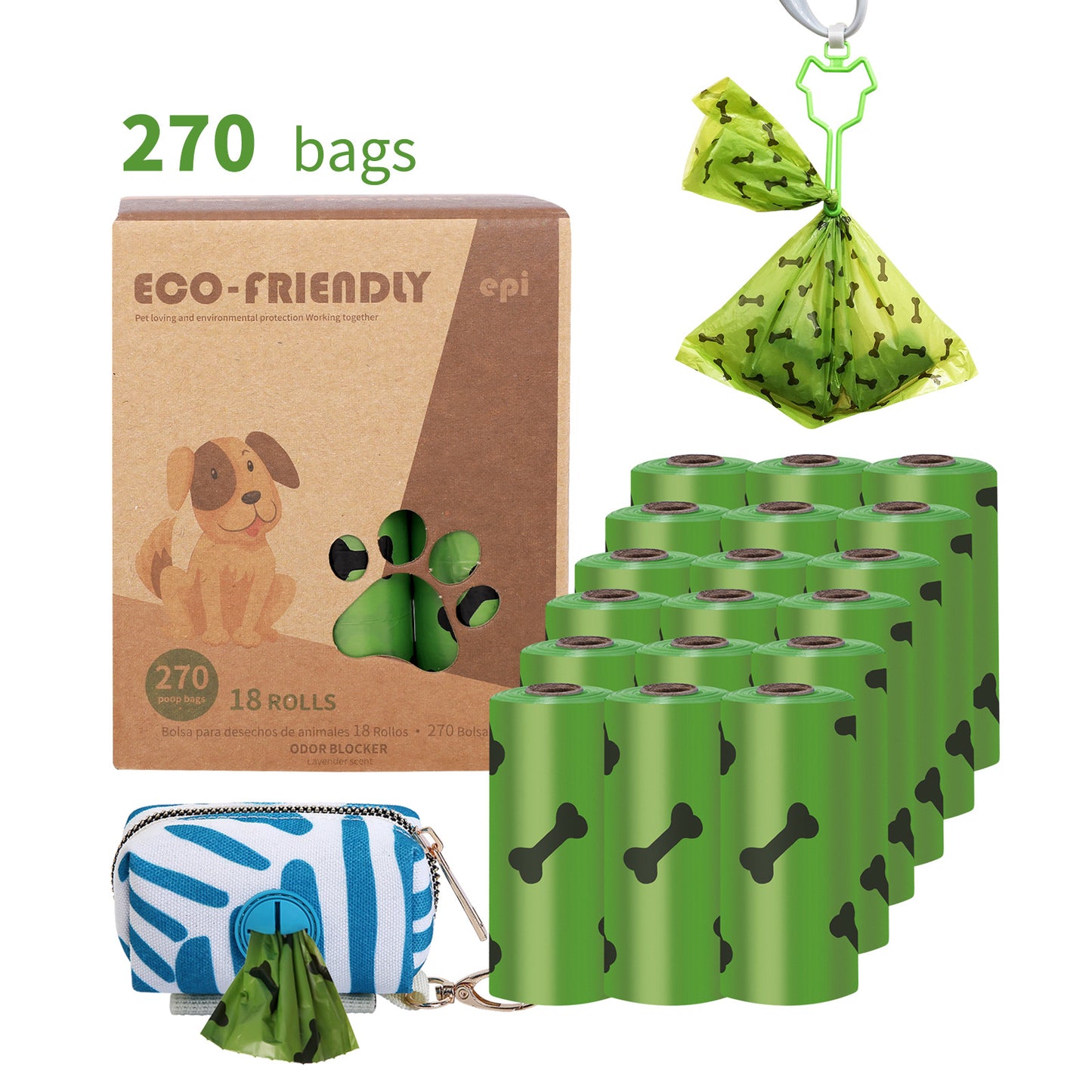 EPI Degradable Poop Bag Dog Goes Out To Pick Up Poop Bag Dispenser Boxed Poop Bag Pet Garbage Bag