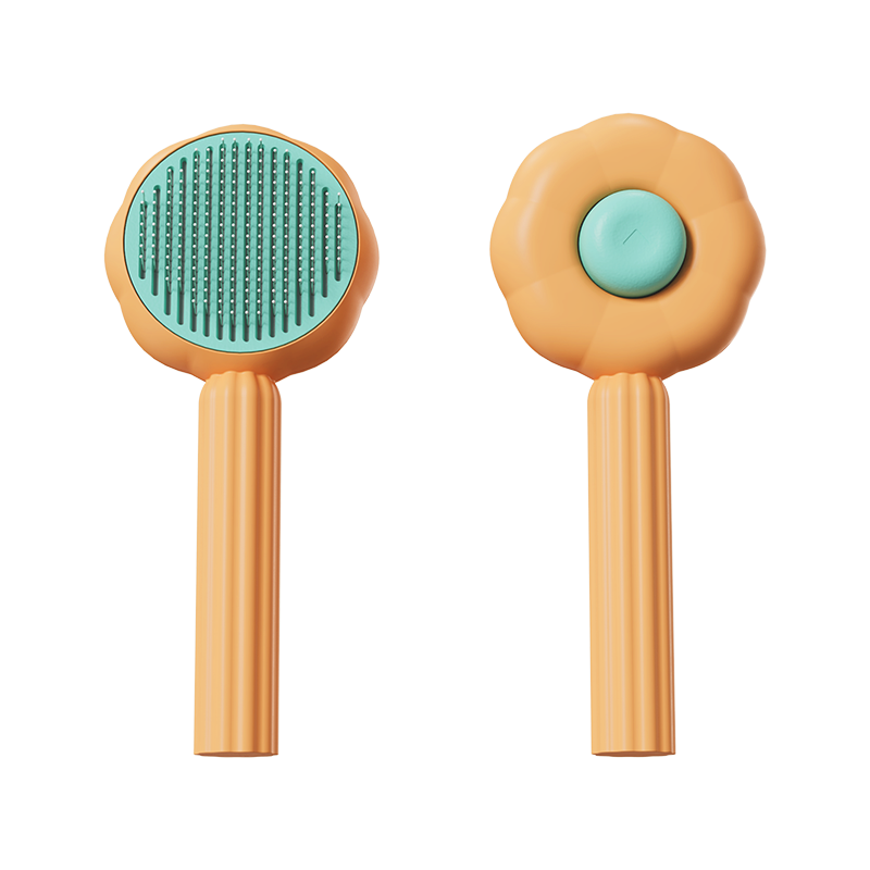 New Sunflower Pet Comb Cat Comb Pet Brush Pet Self-Cleaning Needle Comb Pet Hair Remover Pet Comb