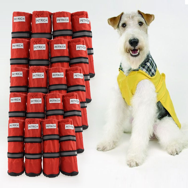 Pet Dog Boots Long Tube Dog Shoes Windproof Warm Winter Long Tube Snow Shoes