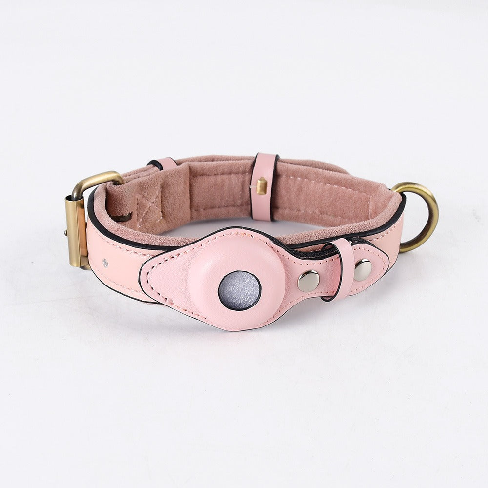 Apple Airtag Dog Collar | Airtag Pet Leather Collar | Pet Maze