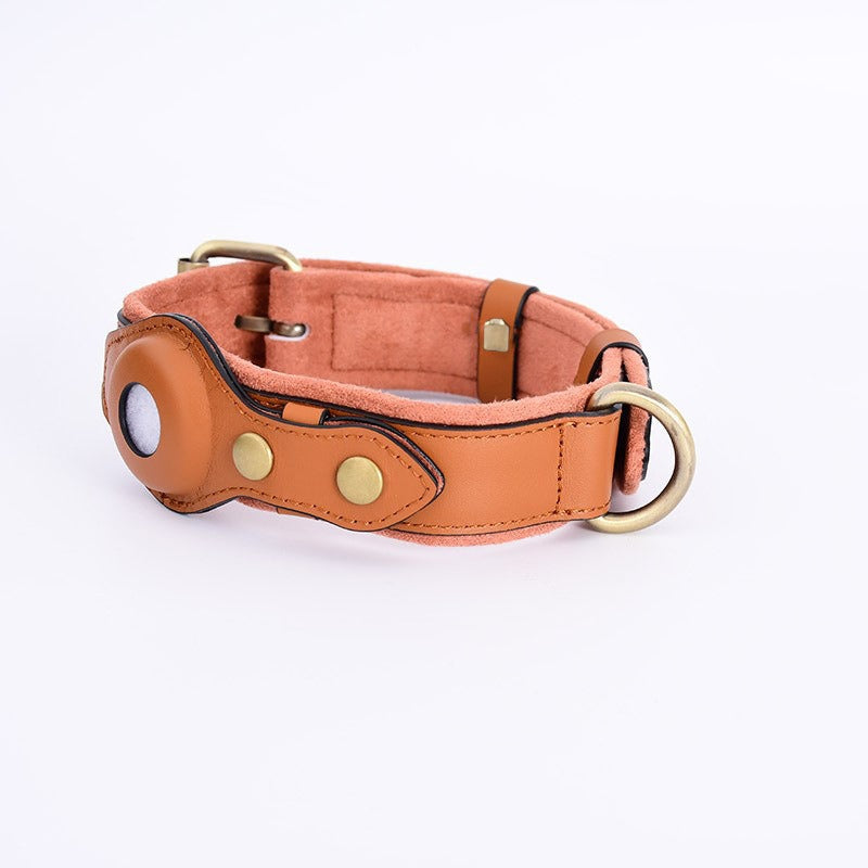 Apple Airtag Dog Collar | Airtag Pet Leather Collar | Pet Maze