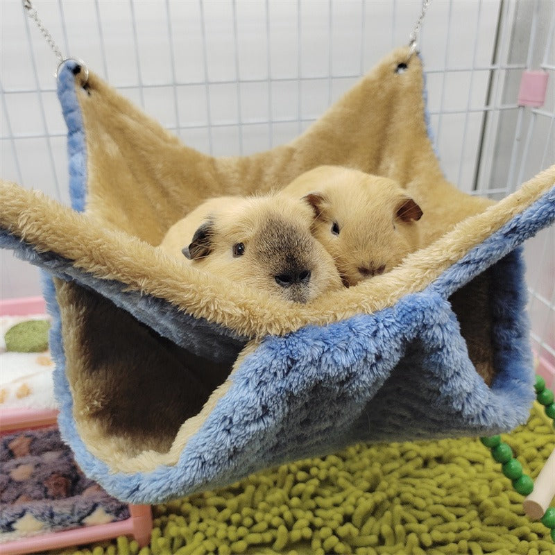 Honeyglider Double Layer Velvet Hammock Guinea Pig Chipmunk Squirrel Autumn And Winter Warm Hamster Hammock