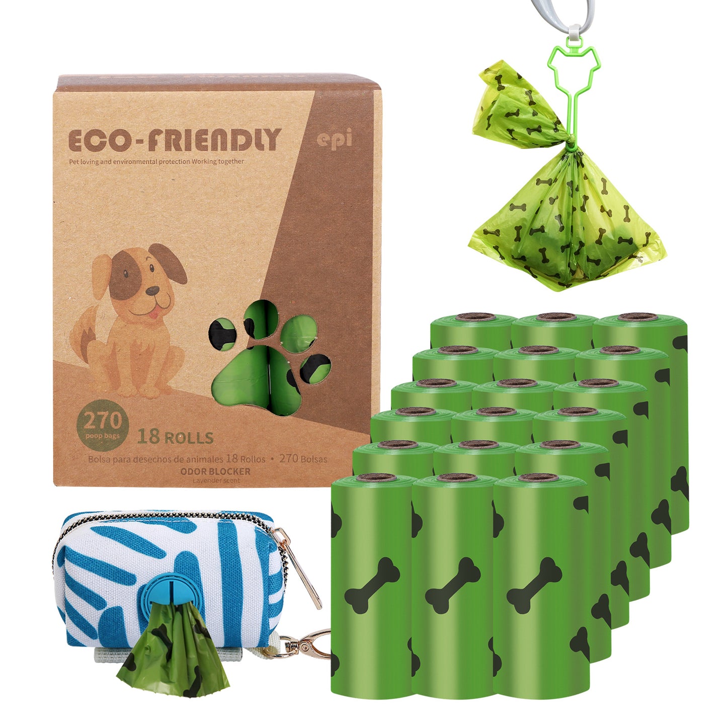 EPI Degradable Poop Bag Dog Goes Out To Pick Up Poop Bag Dispenser Boxed Poop Bag Pet Garbage Bag