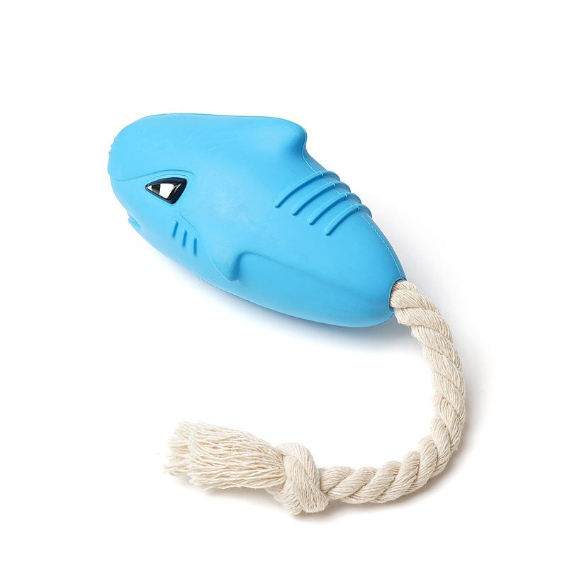 Pet Supplies Dog Biting Rope Molars Bite Resistant Toys Rubber Shark Sounding Dog Toys