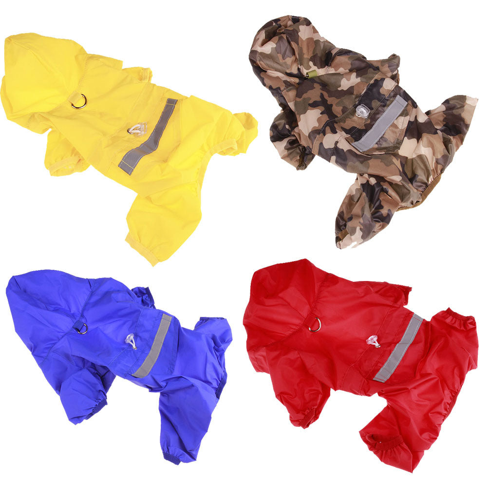 Pet Clothes Raincoat Double Layer Dog Raincoat Four Season Dog Pet Clothes