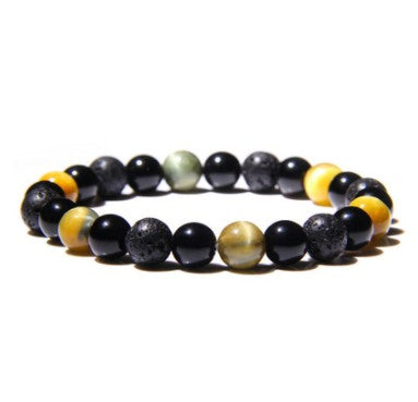 Tiger Eye Bracelet Obsidian Hematite Gemstone Bead Bracelet（FD04998 FD04999  FD0500  FD0501  FD0502）